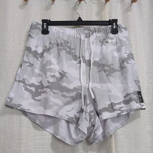 Athletic Works Camo Gym Shorts Gray Pockets Moisture Wicking Women's XXXL 22 New